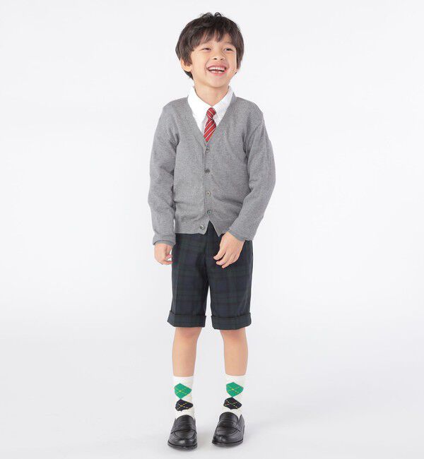 SHIPS KIDS「SHIPS KIDS:100～130cm / 14GG Vネック カーディガン」|カーディガン|