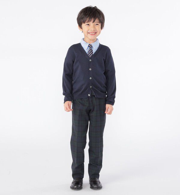 SHIPS KIDS「SHIPS KIDS:100～130cm / 14GG Vネック カーディガン」|カーディガン|