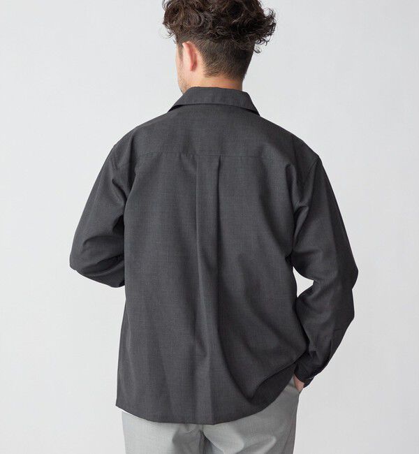 SHIPS「SHIPS:〈洗濯機可能〉TECH PLUS(R) WOOL リラックスフィット レギュラーカラーシャツ」|シャツ・ブラウス|