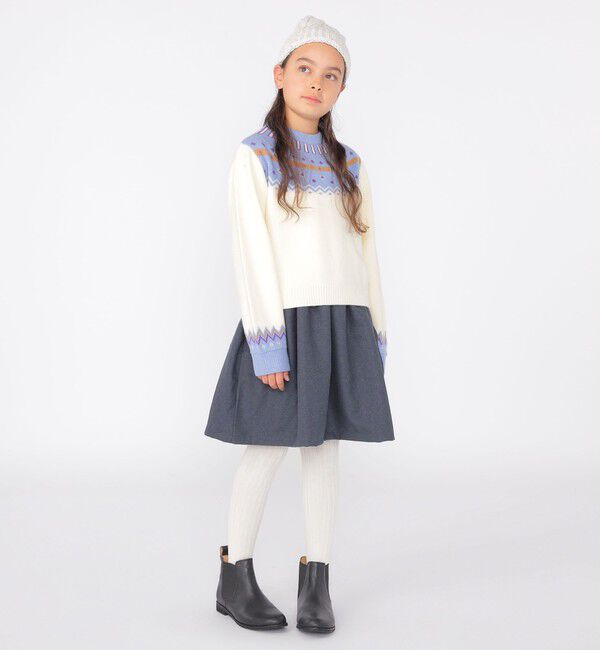SHIPS KIDS「SHIPS KIDS:145～160cm / ＜手洗い可能＞ ノルディック レイヤード ワンピース」|ワンピース|