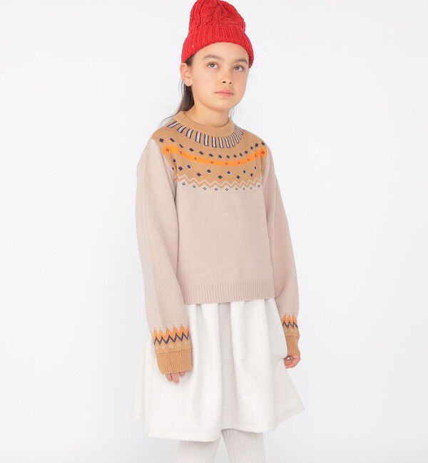 SHIPS KIDS「SHIPS KIDS:145～160cm / ＜手洗い可能＞ ノルディック レイヤード ワンピース」|ワンピース|