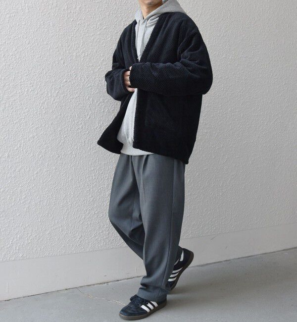 SHIPS any「【WEB限定】SHIPS any: パイナップル フリース 1ボタン Vネック カーディガン◇」|カーディガン|