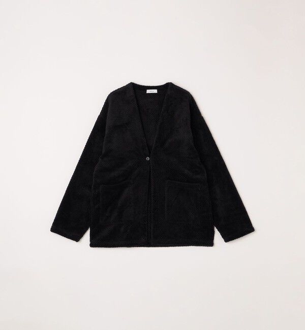 SHIPS any「【WEB限定】SHIPS any: パイナップル フリース 1ボタン Vネック カーディガン◇」|カーディガン|