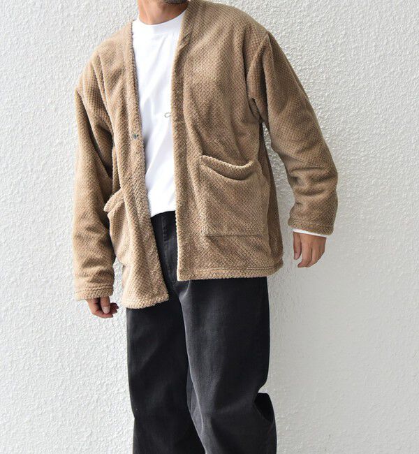 SHIPS any「【WEB限定】SHIPS any: パイナップル フリース 1ボタン Vネック カーディガン◇」|カーディガン|