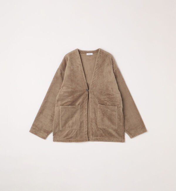 SHIPS any「【WEB限定】SHIPS any: パイナップル フリース 1ボタン Vネック カーディガン◇」|カーディガン|