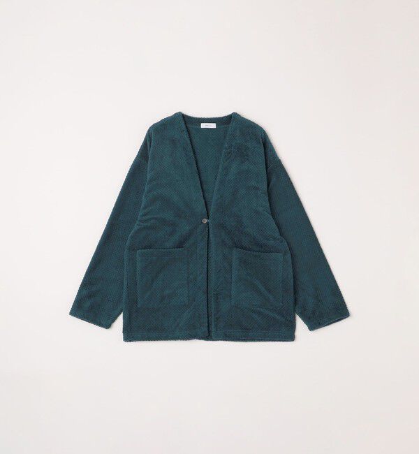 SHIPS any「【WEB限定】SHIPS any: パイナップル フリース 1ボタン Vネック カーディガン◇」|カーディガン|