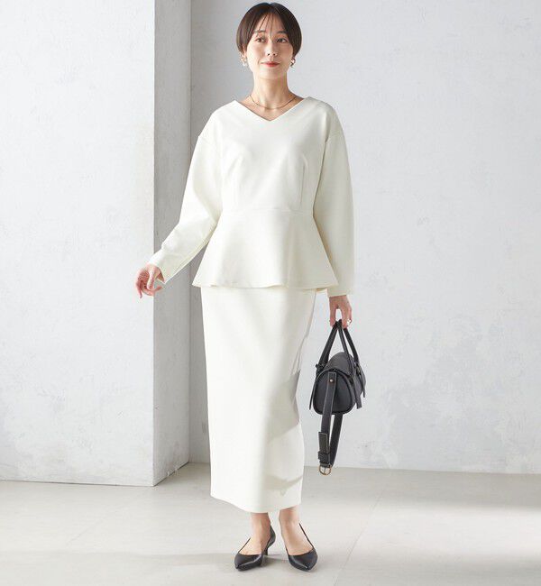 SHIPS for women「〈手洗い可能〉ストレッチ ダンボール ブラウス（セットアップ対応）」|シャツ・ブラウス|