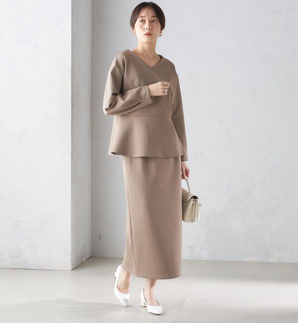 SHIPS for women「〈手洗い可能〉ストレッチ ダンボール ブラウス（セットアップ対応）」|シャツ・ブラウス|