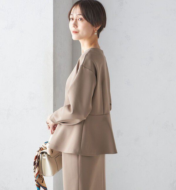 SHIPS for women「〈手洗い可能〉ストレッチ ダンボール ブラウス（セットアップ対応）」|シャツ・ブラウス|