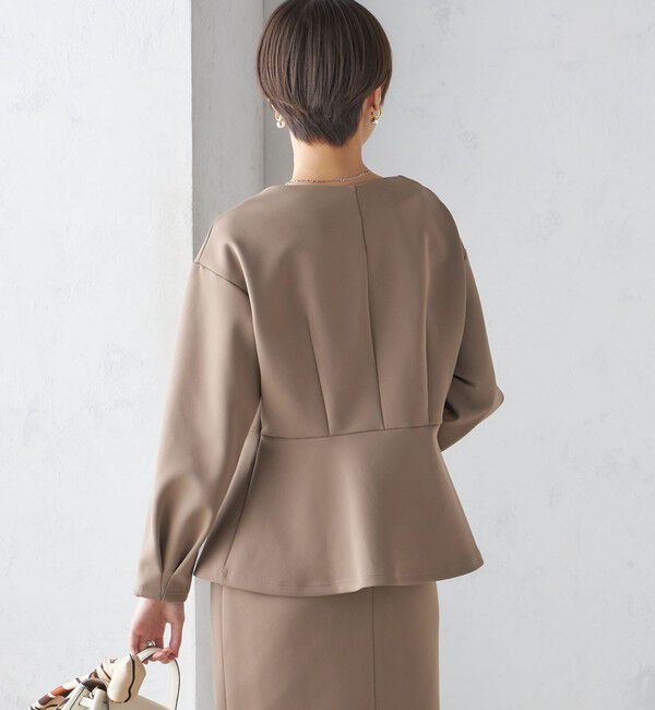 SHIPS for women「〈手洗い可能〉ストレッチ ダンボール ブラウス（セットアップ対応）」|シャツ・ブラウス|