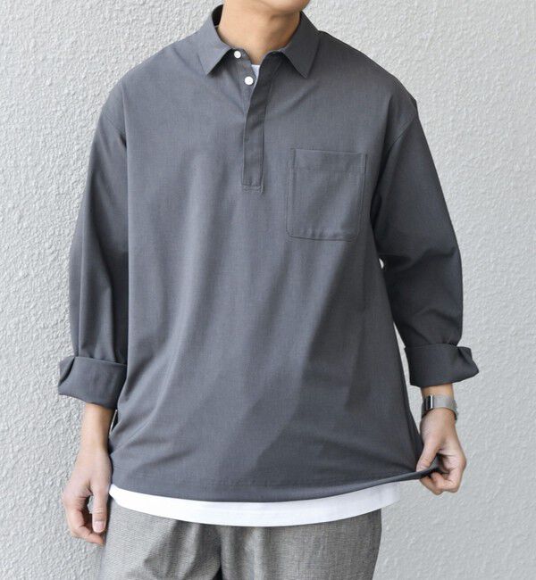 SHIPS any「SHIPS any:〈吸水速乾〉Rapidry スキッパー プルオーバー シャツ(セットアップ対応)◇」|シャツ・ブラウス|