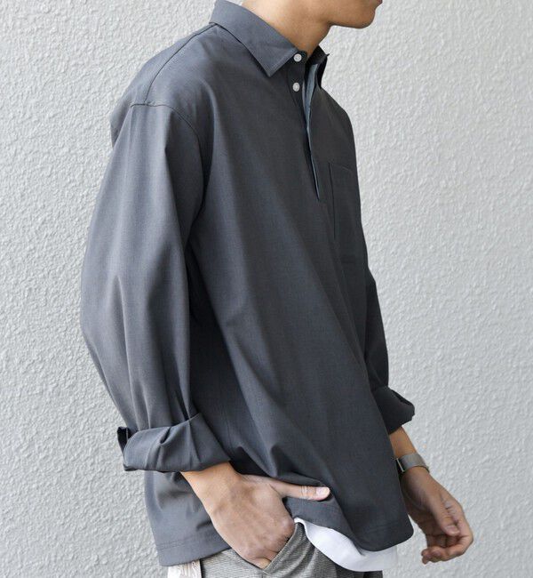 SHIPS any「SHIPS any:〈吸水速乾〉Rapidry スキッパー プルオーバー シャツ(セットアップ対応)◇」|シャツ・ブラウス|