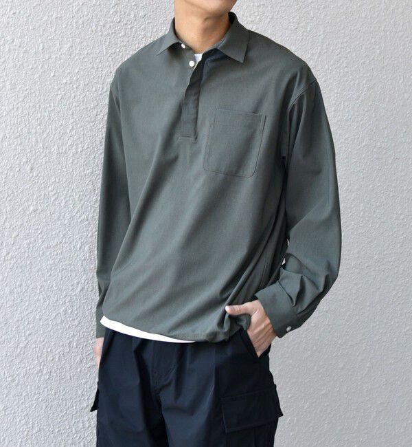 SHIPS any「SHIPS any:〈吸水速乾〉Rapidry スキッパー プルオーバー シャツ(セットアップ対応)◇」|シャツ・ブラウス|