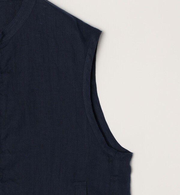 SHIPS any「SHIPS any:〈洗濯機可能〉NOVELTEX リネン ジップ ベスト(セットアップ対応)◇」|ベスト・ジレ|