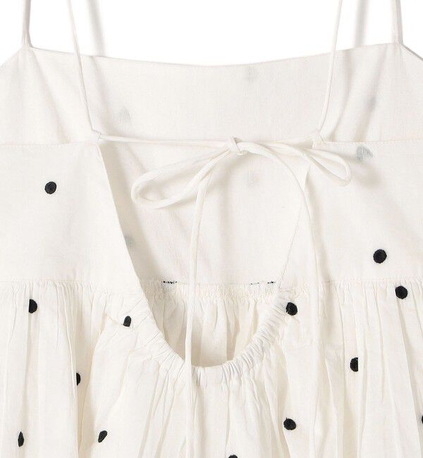 SHIPS Colors 「SHIPS Colors:〈手洗い可能〉コットンオーガンジー ドット エンブロイダリー キャミソール」|キャミソール|
