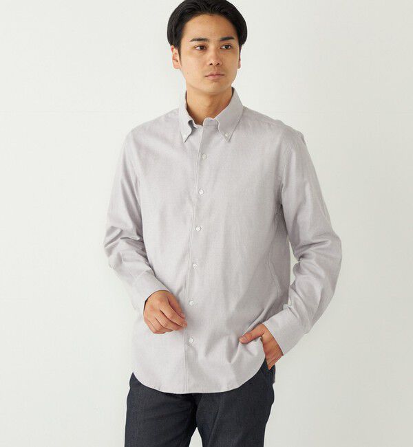 SHIPS Colors 「SHIPS Colors:ボタンダウン ソリッド ネルシャツ」|シャツ・ブラウス|ライトグレー