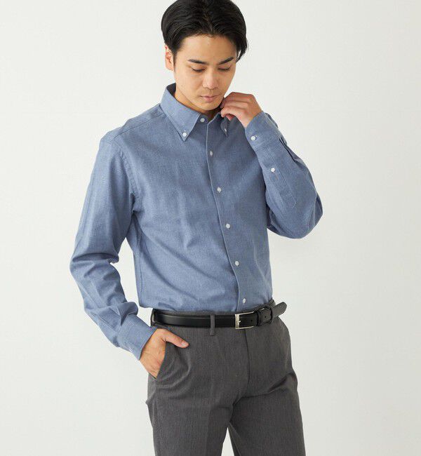 SHIPS Colors 「SHIPS Colors:ボタンダウン ソリッド ネルシャツ」|シャツ・ブラウス|ライトブルー