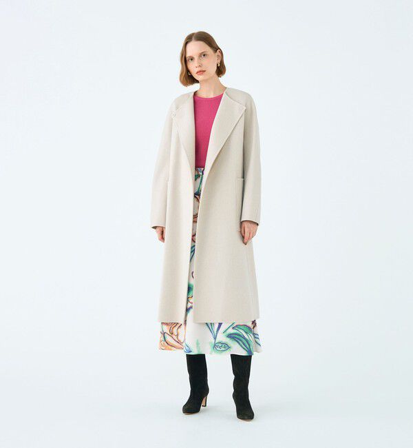 Ballsey プレミアムウールリバー　ノーカラーロングコート プレミアムウールリバー ノーカラーコート（Ballsey）｜ルミネの