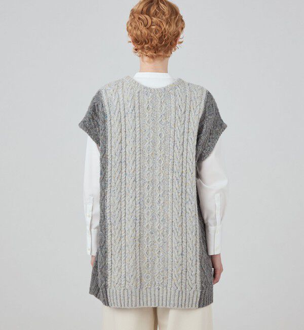 MACPHEE「カラーネップ クルーネックベスト」|ベスト・ジレ|