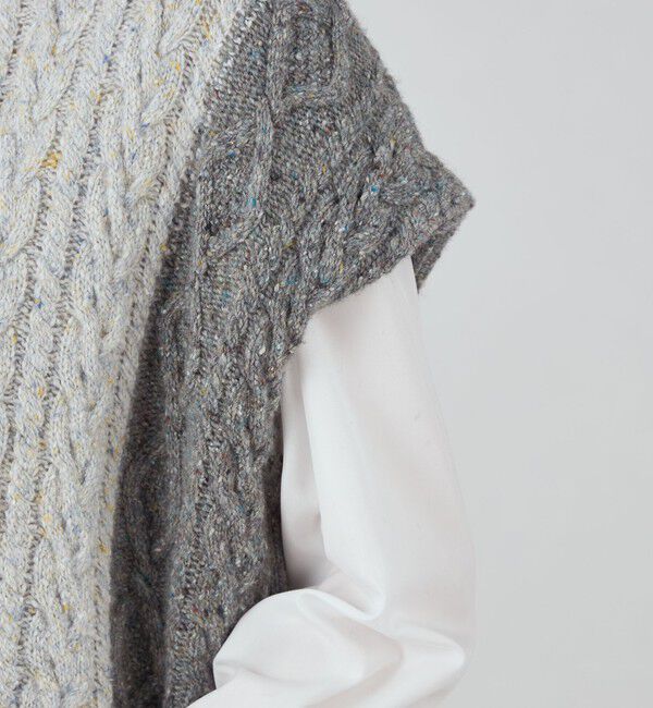 MACPHEE「カラーネップ クルーネックベスト」|ベスト・ジレ|