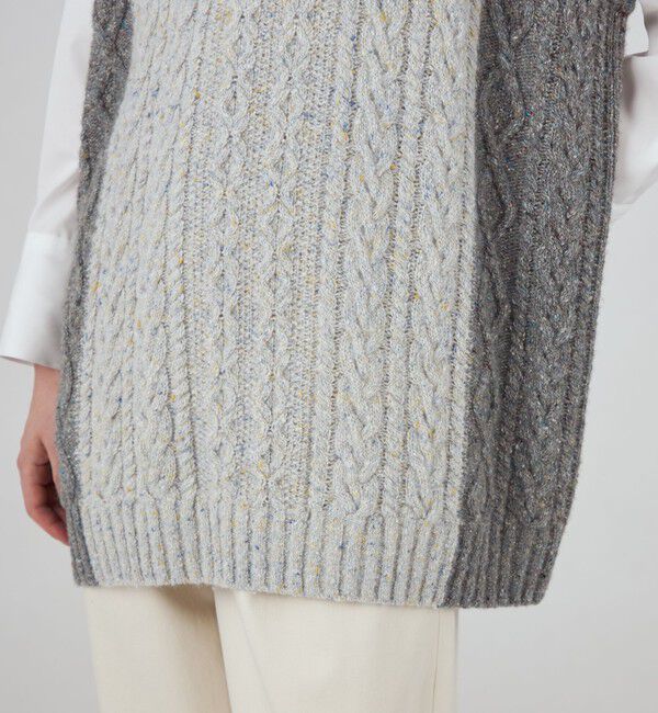 MACPHEE「カラーネップ クルーネックベスト」|ベスト・ジレ|