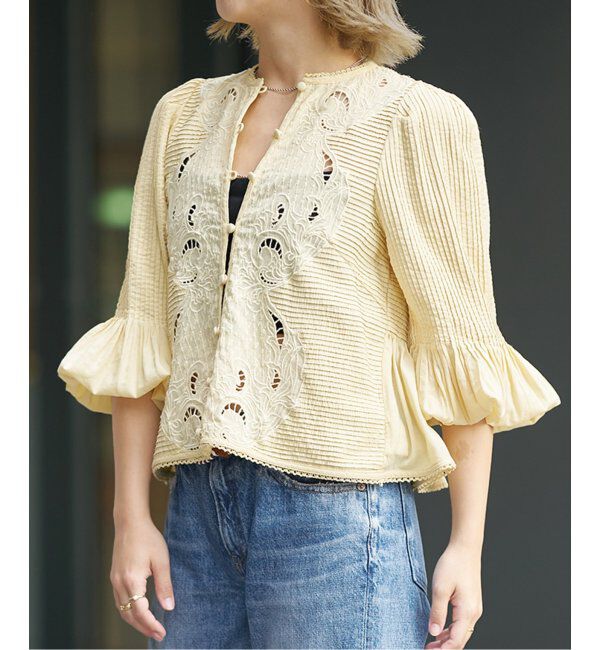 IENA LA BOUCLE「《追加》IENA LA BOUCLE ピンタック刺繍ブラウス2」|シャツ・ブラウス|