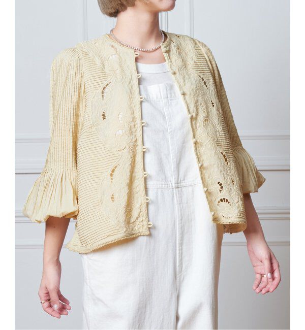 IENA LA BOUCLE「《追加》IENA LA BOUCLE ピンタック刺繍ブラウス2」|シャツ・ブラウス|