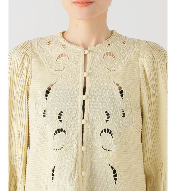 IENA LA BOUCLE「《追加》IENA LA BOUCLE ピンタック刺繍ブラウス2」|シャツ・ブラウス|