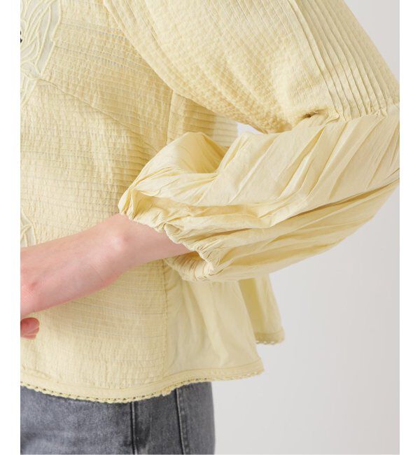 IENA LA BOUCLE「《追加》IENA LA BOUCLE ピンタック刺繍ブラウス2」|シャツ・ブラウス|