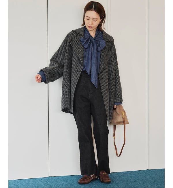 SLOBE IENA「フェザーデニムビッグボウタイシャツ」|シャツ・ブラウス|