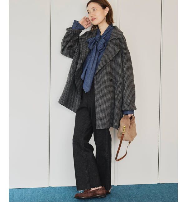 SLOBE IENA「フェザーデニムビッグボウタイシャツ」|シャツ・ブラウス|