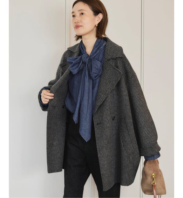 SLOBE IENA「フェザーデニムビッグボウタイシャツ」|シャツ・ブラウス|