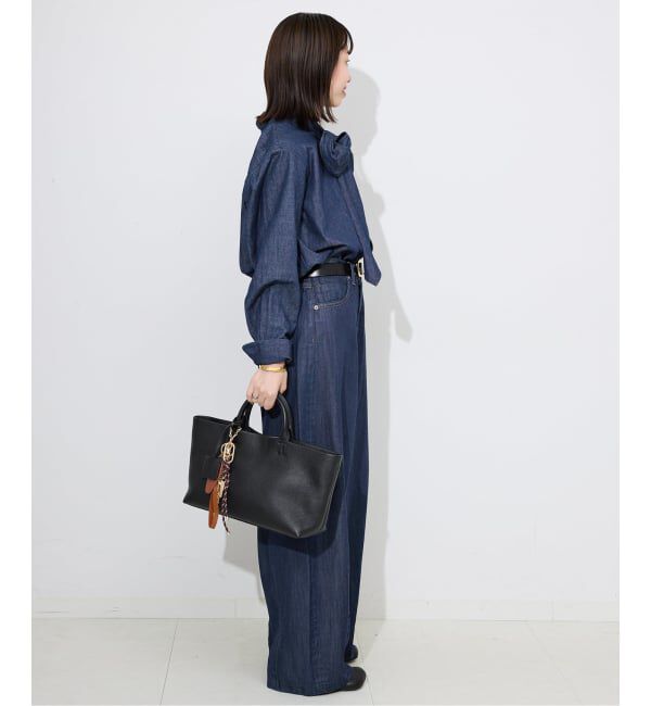 SLOBE IENA「フェザーデニムビッグボウタイシャツ」|シャツ・ブラウス|