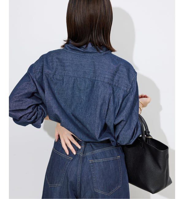 SLOBE IENA「フェザーデニムビッグボウタイシャツ」|シャツ・ブラウス|