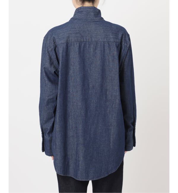 SLOBE IENA「フェザーデニムビッグボウタイシャツ」|シャツ・ブラウス|
