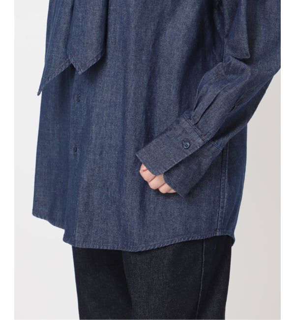 SLOBE IENA「フェザーデニムビッグボウタイシャツ」|シャツ・ブラウス|