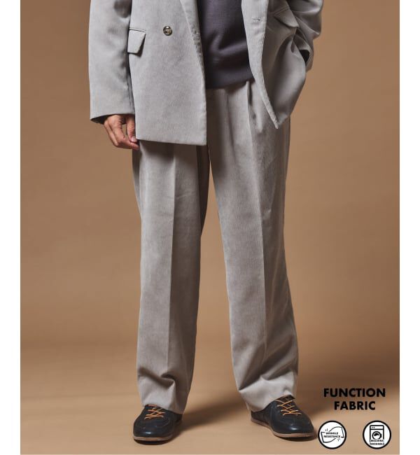 EDIFICE「"MULTI FUNCTION" コーデュロイ イージー スラックス」|スラックス|ベージュ A