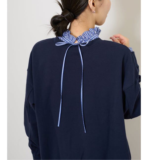 JOURNAL STANDARD relume「《追加》ハイカウントストライプスタンドカラー2way」|シャツ・ブラウス|