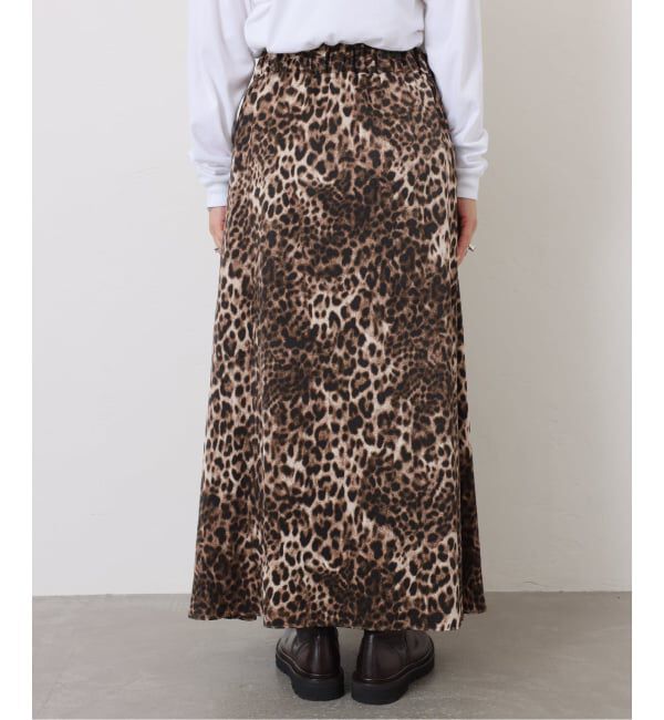 journal standard luxe「《追加》マットサテンレオパ マキシスカート」|スカート|