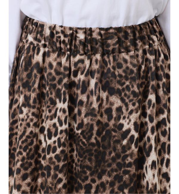 journal standard luxe「《追加》マットサテンレオパ マキシスカート」|スカート|