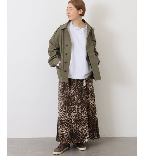 journal standard luxe「《追加》マットサテンレオパ マキシスカート」|スカート|