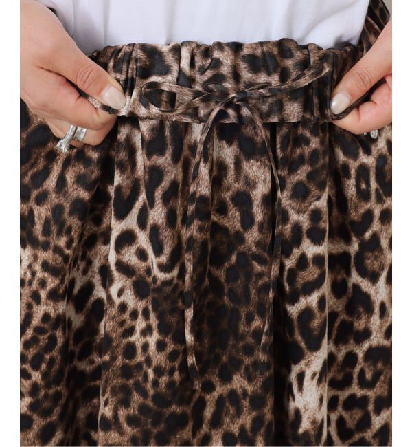 journal standard luxe「《追加》マットサテンレオパ マキシスカート」|スカート|