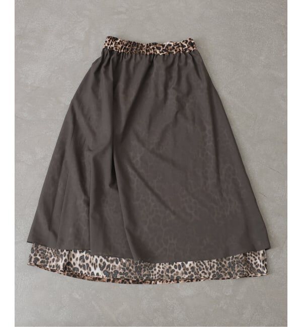 journal standard luxe「《追加》マットサテンレオパ マキシスカート」|スカート|