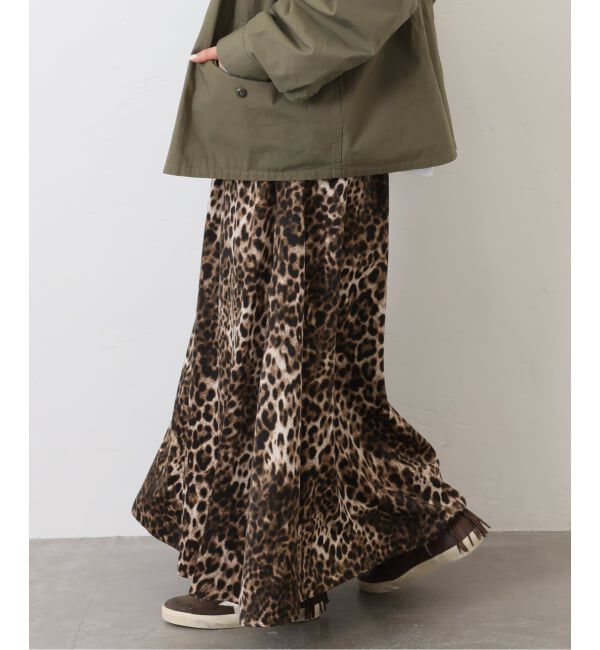 journal standard luxe「《追加》マットサテンレオパ マキシスカート」|スカート|