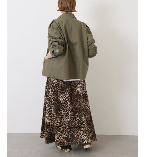 journal standard luxe「《追加》マットサテンレオパ マキシスカート」|スカート|