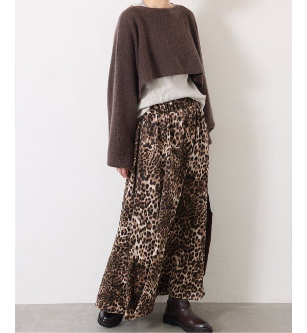 journal standard luxe「《追加》マットサテンレオパ マキシスカート」|スカート|