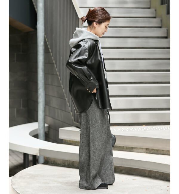 JOURNAL STANDARD「ウォッシャブルフェイクレザーシャツ」|シャツ・ブラウス|