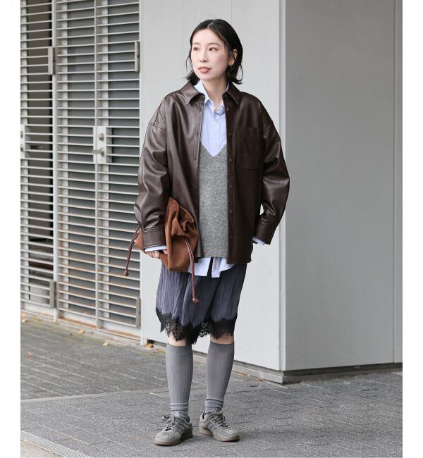 JOURNAL STANDARD「ウォッシャブルフェイクレザーシャツ」|シャツ・ブラウス|