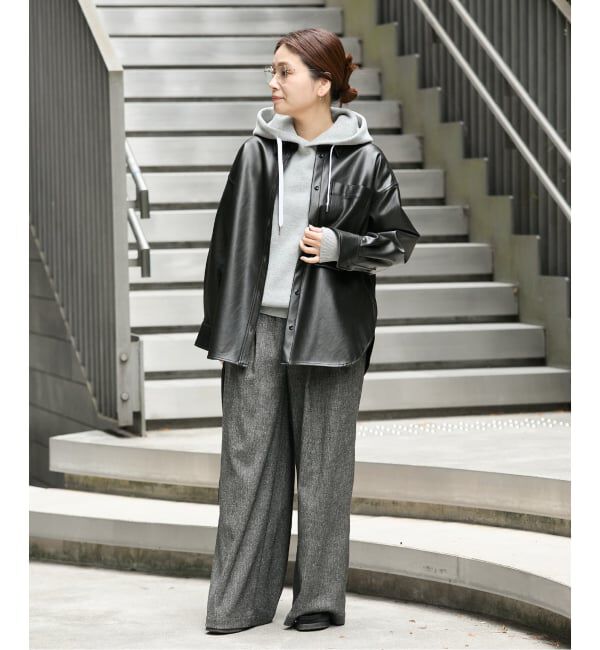 JOURNAL STANDARD「ウォッシャブルフェイクレザーシャツ」|シャツ・ブラウス|