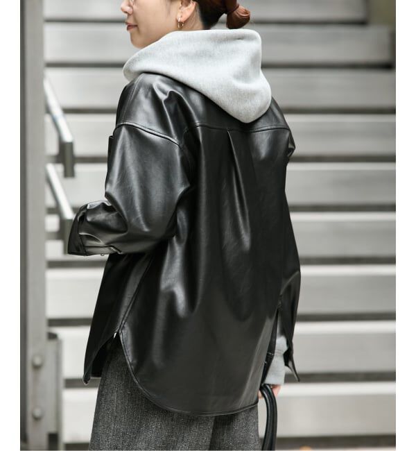 JOURNAL STANDARD「ウォッシャブルフェイクレザーシャツ」|シャツ・ブラウス|